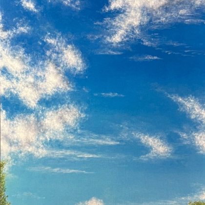 佐助カフェで出展した「HIRO ART SOLO EXHIBITION「空のちから」」の展示イメージ